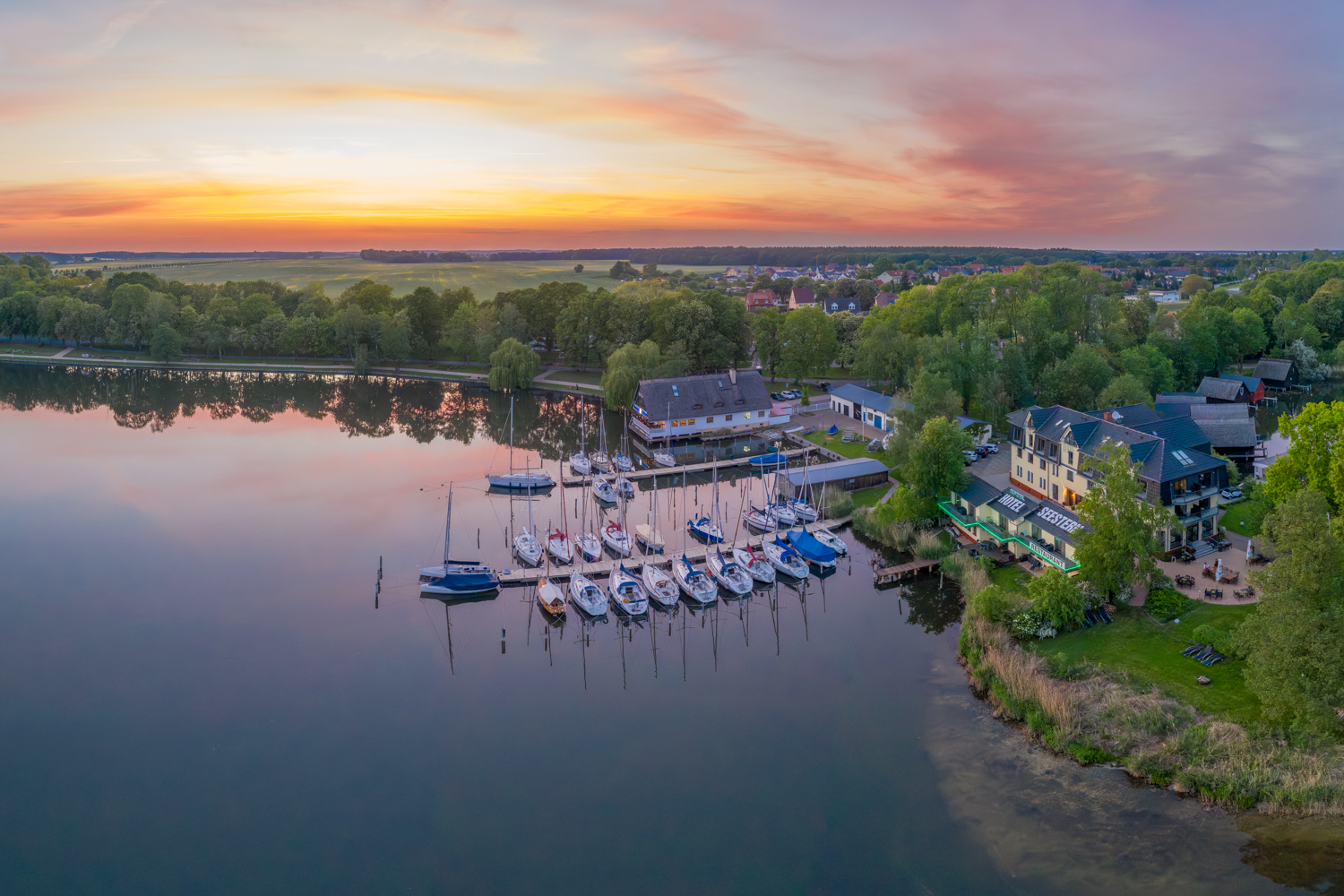 Röbel / Müritz – Luftaufnahme Seglerheim